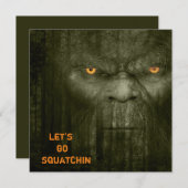 サスクワッチ、ビッグフット 招待状 (正面/裏面)