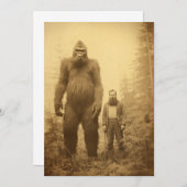 サスクワッチ/ビッグフット 招待状、未確認生物、ユーモア 招待状 (正面/裏面)