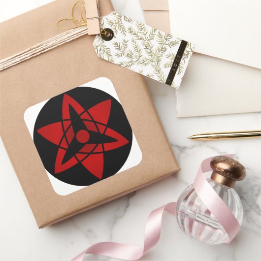 サスケ・シャリンガン・ステッカー スクエアシール (ギフト)