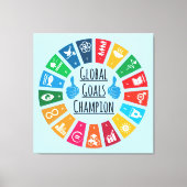 サステナビリティゴールチャンピオン感動的ギフト キャンバスプリント (正面)