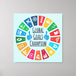 サステナビリティゴールチャンピオン感動的ギフト キャンバスプリント
