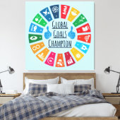 サステナビリティゴールチャンピオン感動的ギフト キャンバスプリント (インサイチュ (寝室))