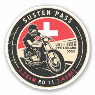 サステン峠 スイス オートバイ シール