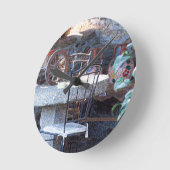 サスペインのボテン静物 ラウンド壁時計 (傾斜)