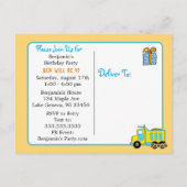 サスペンダーズ&ボウタイボーイズバースデーパーティー招待状 ポストカード (裏面)