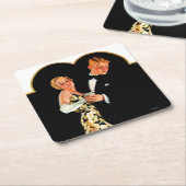 サスペン失ったダー スクエアペーパーコースター (アングル)