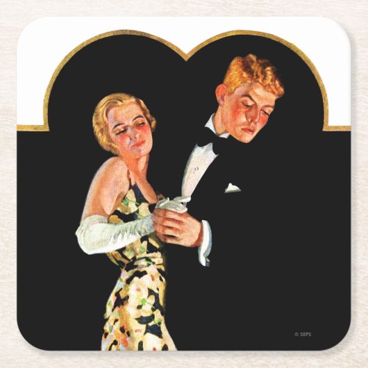 サスペン失ったダー スクエアペーパーコースター (正面)