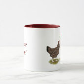 サセックスの斑入りの鶏 マグカップ (中央)