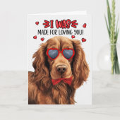 サセックススパニエル犬ドッグが愛してあげてきたバレンタイン シーズンカード (正面)