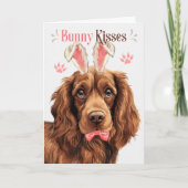サセックススパニエル犬ドッグバニーイースターのための耳 シーズンカード (正面)