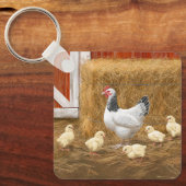 サセックスチキンママヘンアンドチックス キーホルダー (正面)