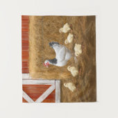 サセックスチキンママヘンアンドチックス タペストリー (正面)