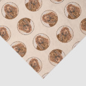 サセックス絵を描スパニエル犬ズカワイイオリジナルペットドッグアート 薄葉紙 (詳細)