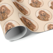 サセックス絵画スパニエル犬ズ – かわいいオリジナルドッグアート ラッピングペーパー (ロールコーナー)