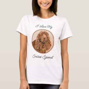 サセックス絵画スパニエル犬ズ – かわいいオリジナルドッグアート Tシャツ