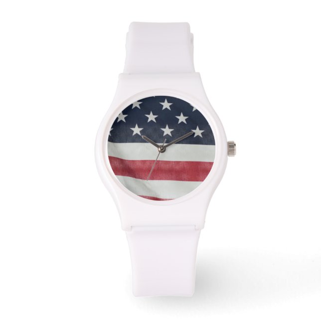 サセックス郡フェアの米国国旗 腕時計 (正面)