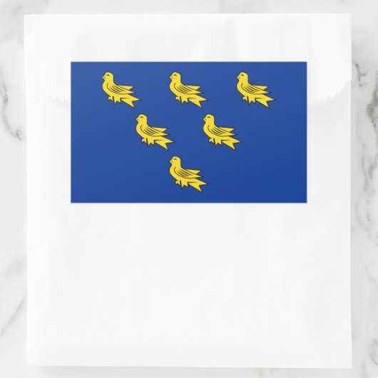 サセックス長方形ステッカーのフラグ 長方形シール (バッグ)