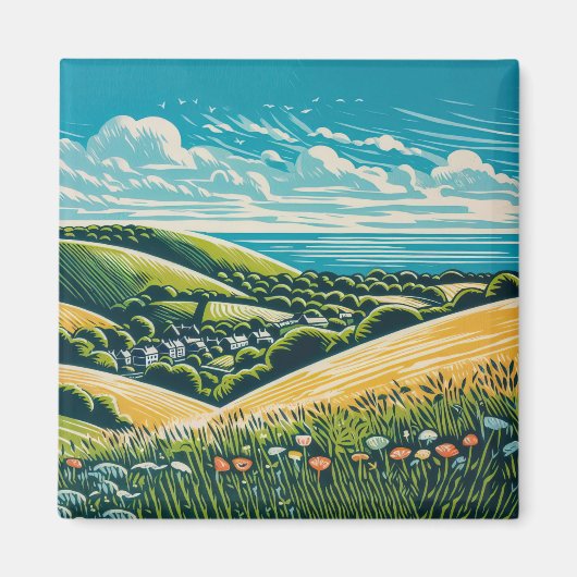 サセックス・ダウンズ マグネット (正面)