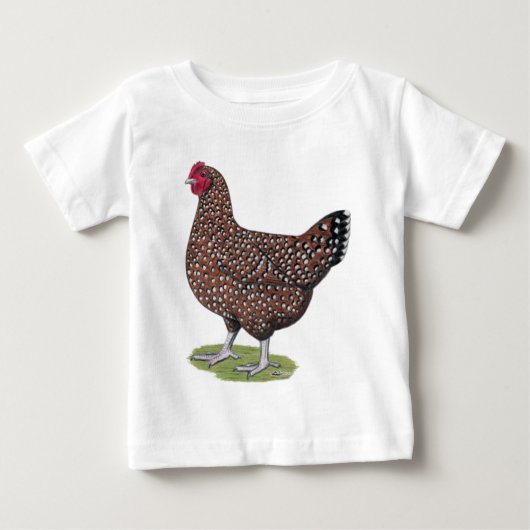 サセックス:斑点のある雌鶏 ベビーTシャツ (正面)
