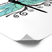 サセナックドラゴンフライ外着陸船アンバーブルーギフトティー ポスター (角)