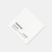 サゼラックモダン引用文ブラックタイポグラフィカクテル スタンダードカクテルナプキン (角)