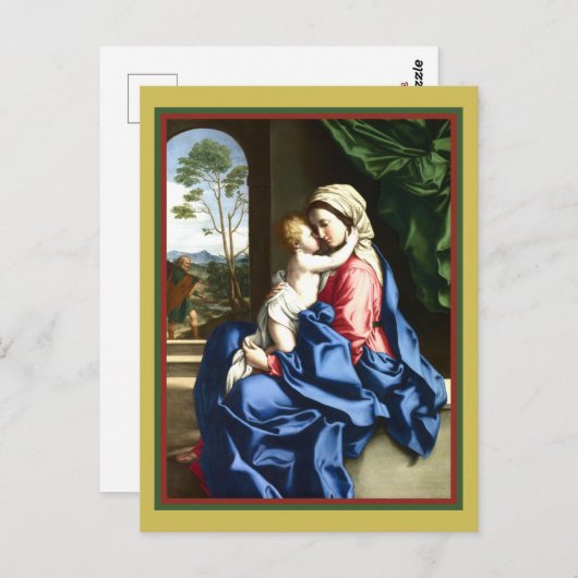 サソフェラトマドンナと子どもの抱き締め ポストカード (正面/裏面)