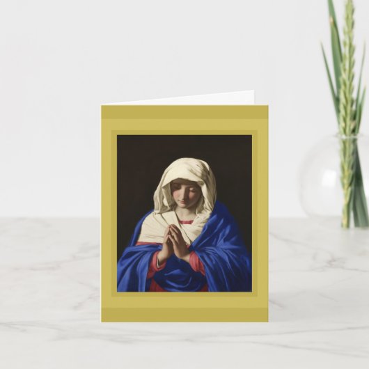 サソフェラト、マドンナイン祈りの言葉ホリデーカード シーズンカード (正面)