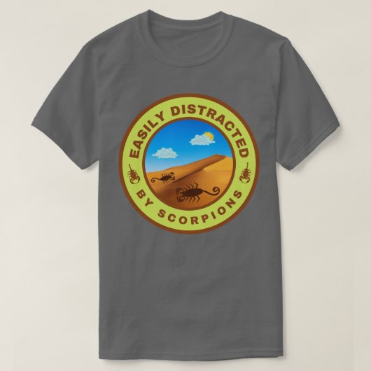 サソリに気を取られやすい Tシャツ (デザイン正面)