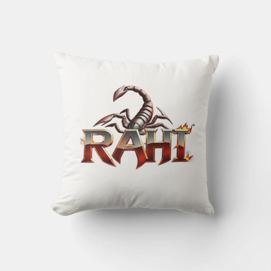 サソリスタイリッシュデザイン枕の名前"RAHI" クッション (正面)