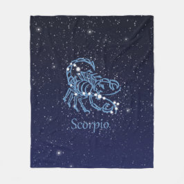 サソリ座の星座と星々 フリースブランケット