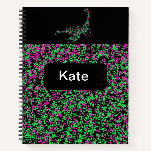 サソリ絵を描 ノートブック (正面)