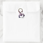 サソリ〔占星術の〕十二宮図の記号 ラウンドシール (バッグ)