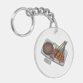 サタイカートゥーンイラストレーション キーホルダー (正面左)