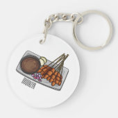 サタイカートゥーンイラストレーション キーホルダー (裏面)