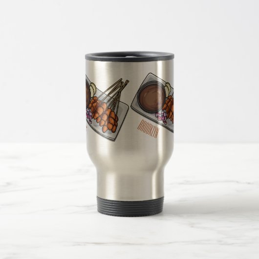 サタイカートゥーンイラストレーション トラベルマグ (中央)