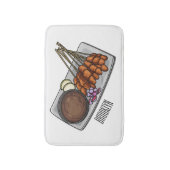 サタイカートゥーンイラストレーション バスマット (正面縦)