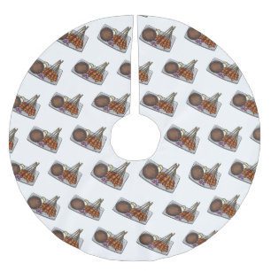 サタイカートゥーンイラストレーション ブラッシュドポリエステルツリースカート