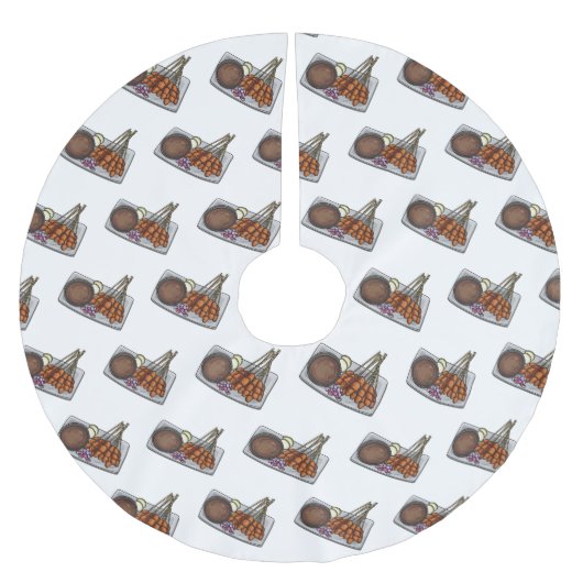 サタイカートゥーンイラストレーション ブラッシュドポリエステルツリースカート (正面)