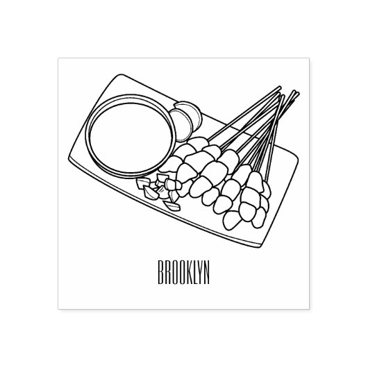 サタイカートゥーンイラストレーション ラバースタンプ (インプリント)