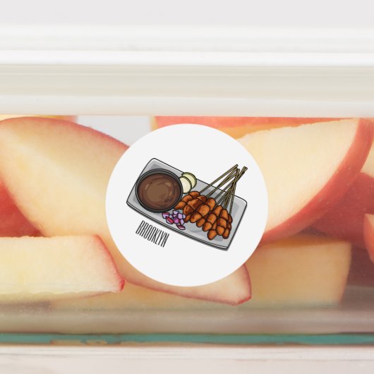 サタイカートゥーンイラストレーション ラベル (貼付)