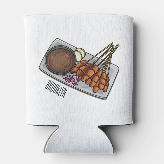 サタイカートゥーンイラストレーション 缶クーラー (裏面)