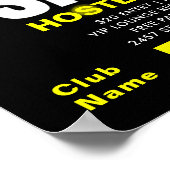 サタデーナイトパーティーガール踊りクラブイベント ポスター (角)