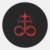 サタニストのオカルトLeviathan Cross Baphomのためのサタン ラウンドシール (正面)