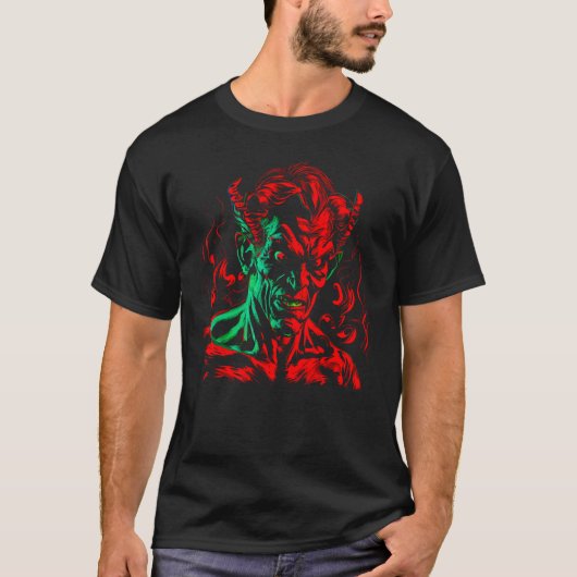 サタニスト デビル 赤 デーモン マモン Tシャツ (正面)