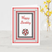 サタニスト/デモノレーター用のプレーン誕生日カード カード (黄色い花)