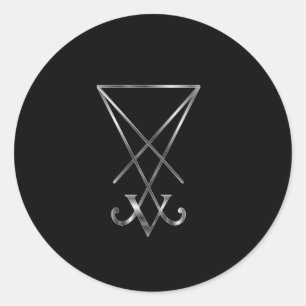 サタニズムのLucifer- Aの記号のSigil ラウンドシール