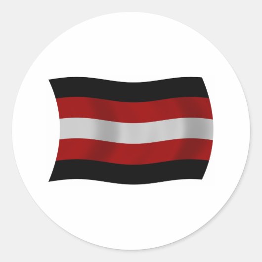 サタニズム国旗のステッカー ラウンドシール (正面)