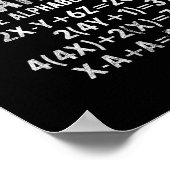 サタンが数学のアルファベットを言った 数学 数学 ポスター (角)