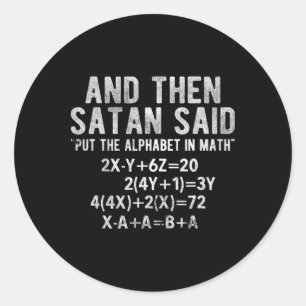 サタンが数学のアルファベットを言った 数学 数学 ラウンドシール