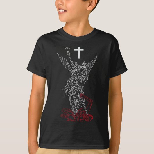 サタンに勝利する大天使ミカエル Tシャツ (正面)
